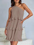 'Hesper' Layered Single Shoulder Mini Dress - Celes Fashion